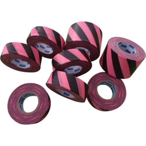 Pink With Black Printing Tape Striated Non Adhesive Flagging Tape Customized Color Film Guangdong Factory Wholesales Directly