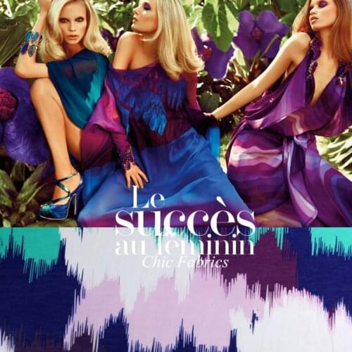 Silk Cotton Fabric Dress Deep Purple Blue White Color Dye Thin Floss Comfortable Ultrathin Breathable Patchwork Tissu