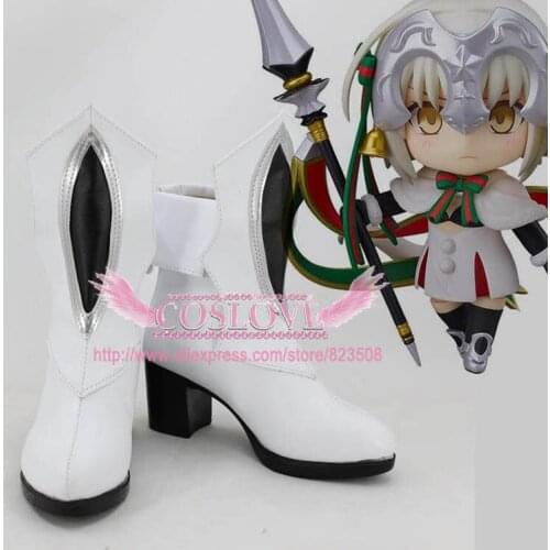 Fate Apocrypha Fate Grand Order Jeanne d'Arc Alter Christmas White Cosplay Shoes Boots CosplayLove For Halloween Christmas Party