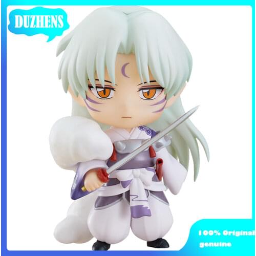 100% Original:Inuyasha Sesshoumaru Q version figma PVC Action Figure Anime Figure Model Toys Figure Collection Doll Gift