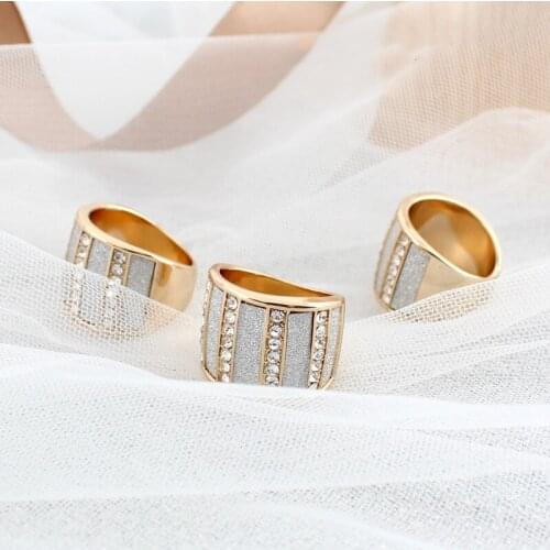 Timlee R008 New Retro Personality Geometry Rhinestone Alloy Finger Rings,Fashion Accessories Wholesale