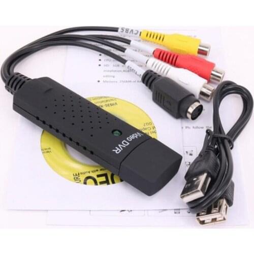 USB 2.0 Video Easycap TV DVD VHS Capture Card Audio AV Easiercap Adapter for Computer/CCTV Camera