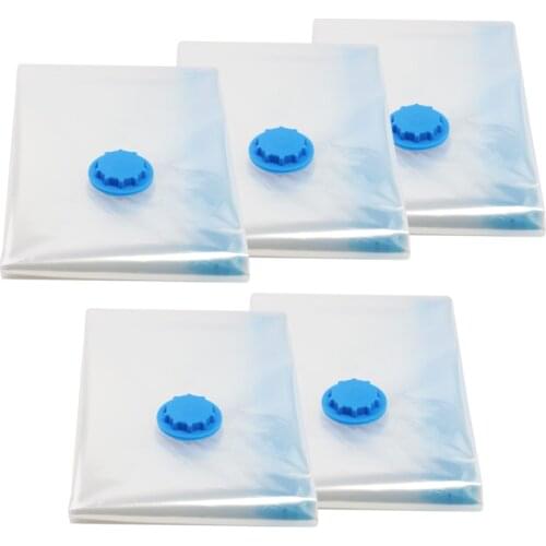 Storage Bag Vacuum Bag With Valve Transparent Thicken Saving Seal Packet Folding Compressed Organizer Storage Bag for Clothes
