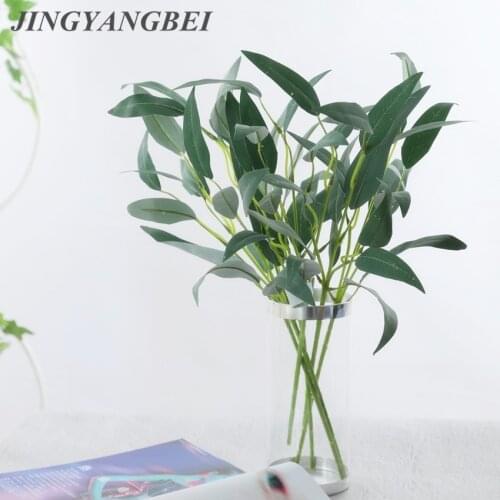 50cm Sprig Eucalyptus leaves Green Artificial Plant Leaf Grass Wedding Party Wall Balcony Decoration Home Decor