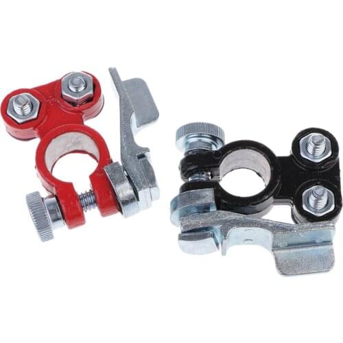 High Performance Battery Cable Terminal Clip Adjustable Quick Release 1Pair Includes Steel Plated Bolts Nuts Clamp Plate