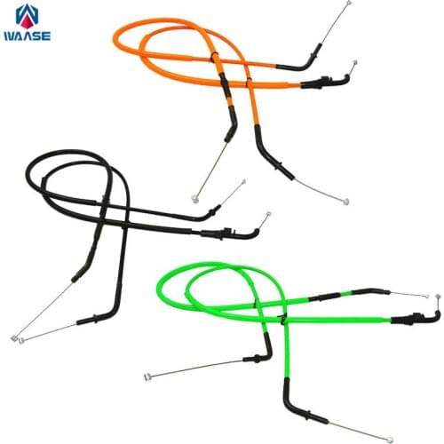 Waase 2pcs Motorcycle Throttle Cable Steel Wire For Kawasaki Z800 2013 2014 2015 2016