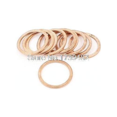 10Pcs 24mmx30mmx1.5mm Copper Washer Flat Seal Ring Gasket Replacement