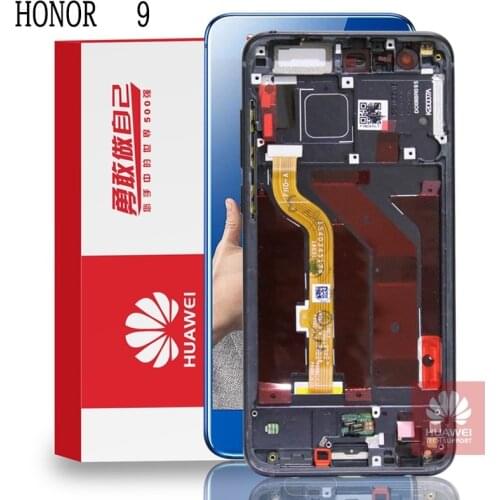 100% Original 5.15'' Display with Frame for Huawei Honor 9 STF-L09 STF-AL10 STF-AL00 LCD Touch Screen Digitizer Repair Parts