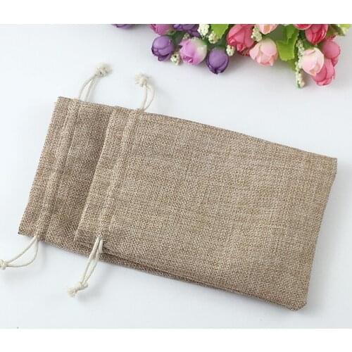 10x14cm 100pcs Gifts Bags With Drawstring Jewelry Gift Pouch Sack Jute Small Bags For Women 2016 Packaging Display Storage House
