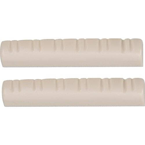 2 Pieces Slotted Guitar Nuts For 12 String Acoustic Guitar Bass Replacements 48 x 6 x 8-8.4mm