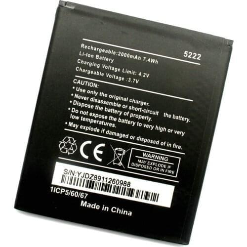 20pcs/lot ISUNOO For Wiko 5222 Battery 2000mAh Batterie Bateria