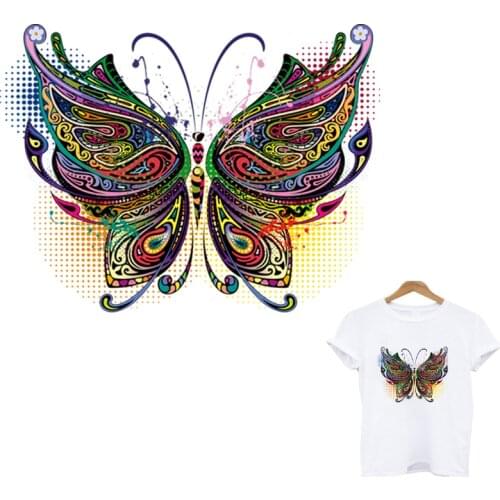 2018 butterflies for decoration patch iron on patches stickers for clothes transfert thermocollants t-shirt stripes for clothing