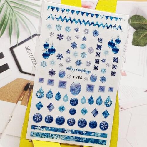 3D Nail Sticker Snowflake Crystal Design Nail Art Decorations Stickers Foil Decals Wraps Manicure Accessories Nails Decoraciones