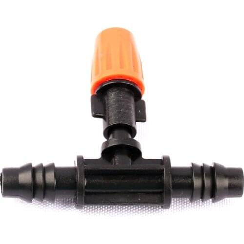 6set Single Hole Atomizing Nozzles With 8/11 To 6mm Tee Connector Orange Adjustable NuoNuoWell Sprinkler Micro Irrigation Parts