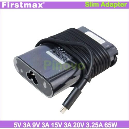 Firstmax 20v 3.25A 65W Type-C HA65NM170 laptop adapter for Dell Inspiron Chromebook 14 7486 11 3100 13 3380 Latitude 12 7200