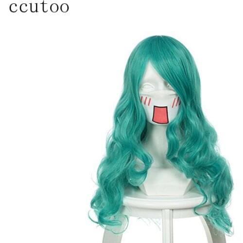 Ccutoo Sailor Moon Neptune Kaiou Michiru 26" Green Curly Long Synthetic Hair Heat Resistance Cosplay Full Wigs Heat Resistance