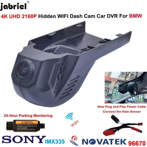 For BMW X1/X3/X5/X6/Z4 for BMW 1/2/3/4/5/7 for BMW F10 F15 F20 F25 F40 F48 F31 4K Wifi Dash Cam Car DVR Camera Video Recorder