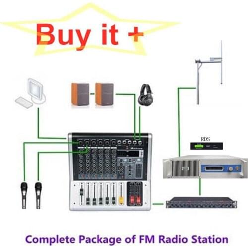 2000W FM Transmitter +1-Bay + 30 meters with Connector With Digital Rds Encoder Complete Package (Total 11 Sets of Equipments )