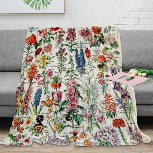 French vintage poster Throw Blanket Warm Soft Microfiber Blanket Home Use Travel Portable Flannel blanket 3d printed Sofa Cover