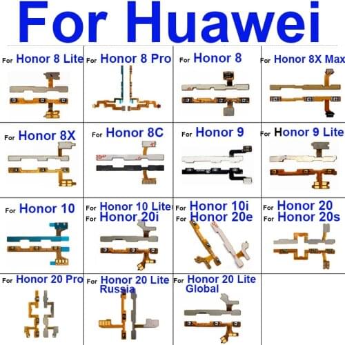 Power&volume Flex Cable For Huawei Honor 8 8x 8C 9 9i 9X 10 10i 20i 20 20s Lite Pro Max Switch Control Repair Replacement Parts