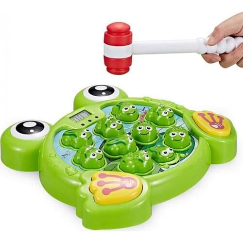 Interactive Whack A Frogs Game Hammer Frog Game Machine Attack Hit Frog Electronic Toys Early Education Developmental Toy