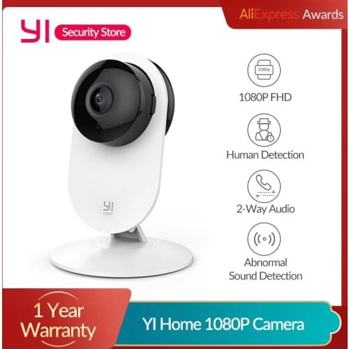 YI Home 1080P IP Camera AI Surveillance Cam Wifi Human Detection 2-Way Audio Night Vision Activity Alerts Cloud/SD Storage