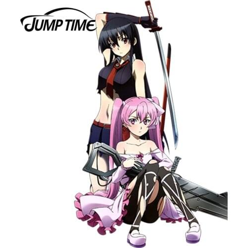 JumpTime 13cm x 8.2cm Sexy Car Sticker Akame Ga Kill! Akame & Mein Anime JDM Vinyl Decal Car Sticker