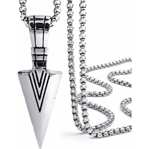 Cool Arrow Pendant Fashion Pendant 316L Stainless Steel Cool Fashion Arrow Pendant With Necklace