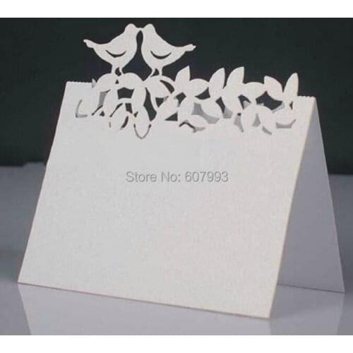 Laser cut Love Birds place card, wedding marriage party Table Seating Numbers card, guest name card, Direction signs, 200PCS