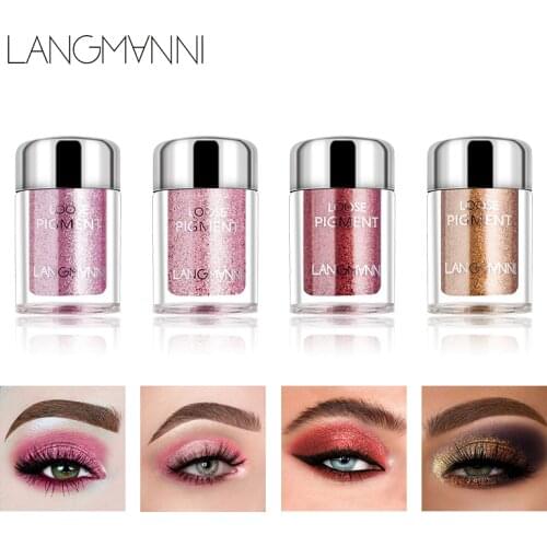 Fashion Brand Shimmer Loose Eye Shadow Powder Makeup Pigment Glitter Metallic Eyeshadow Nude Eyes Powder Professional Cosmetics