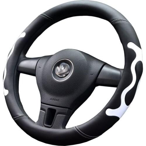 New car steering wheel cover four seasons universal set of bumps non-slip summer sweat-absorbent fashion flat d-type