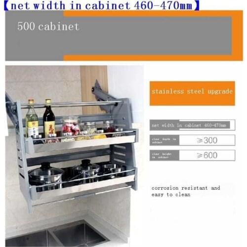 Colgar En La Ducha Cestas Corredera Organizer and Storage Stainless Steel Hanging Cocina Cuisine Cozinha Kitchen Cabinet Basket