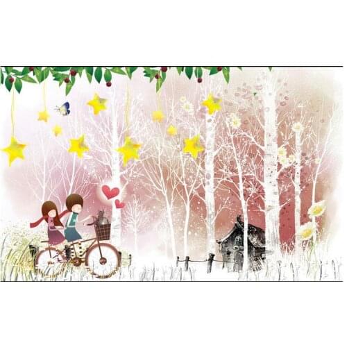 Custom 3d photo wallpaper 3d wall mural wallpaper Children room background wall painting princess mural 3d living room wallpaper