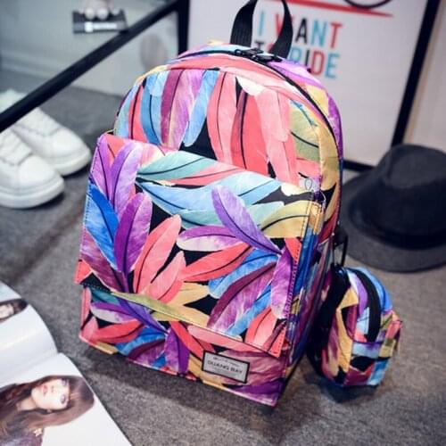 Printing Backpack Womens Canvas Backpacks Travel Floral Backpack For Middle School Girls School Bags Backpack Women Schoolbags