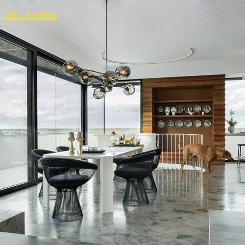 Nordic Glass Ceiling Chandelier Lighting Lustre Living Room Villa Chandeliers Lamp Modern Kitchen Hanging Lamps Light Fixtures