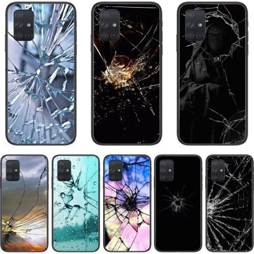 Glass Phone Case Hull For Samsung Galaxy A 50 51 20 71 70 40 30 10 E 4G 5G S Black Shell Art Cell Cover