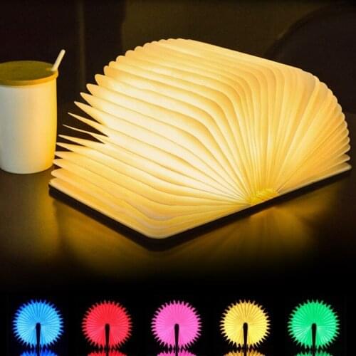 LED Book Night Light Lamp USB Rechargeable Magnetic Foldable Desk Table Lamp Home Room Decoration Reading Lights Lighting