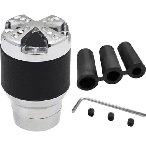 Leather Belt Drill Shift Knob Black Car Gear Shift Lever Manual Gear Head Automatic Handle Shifter