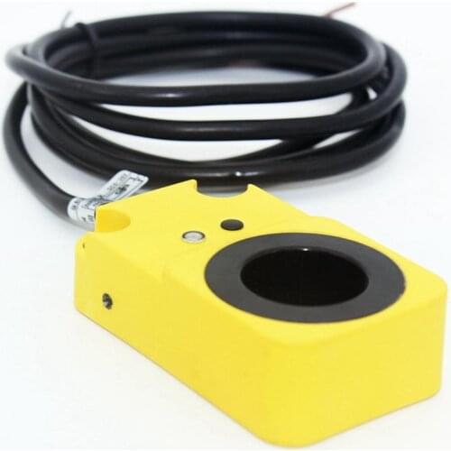 Yellow 25mm Hole DC 6-36V 3 Wire NPN N/O HX-DGS-25N Inductive Ring Proximity Sensor Switch For Metal Screw Spring