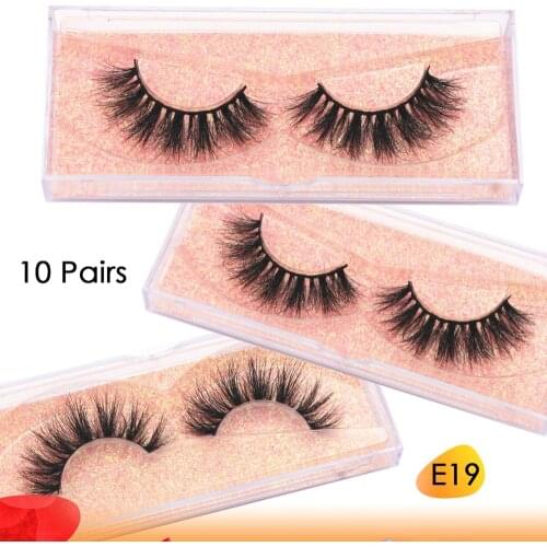 10 Pairs Lashes Makeup Mink Lashes Pretty Soft 3D Mink Eyelashes Cruelty-free False Eyelashes Crisscross Long Lash faux cils E19