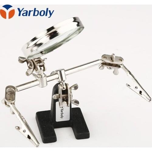 2.5X loupe Welding Magnifying Glass Auxiliary Clip Magnifier Soldering Iron Stand Holder Solder Station Rework Repair Tool