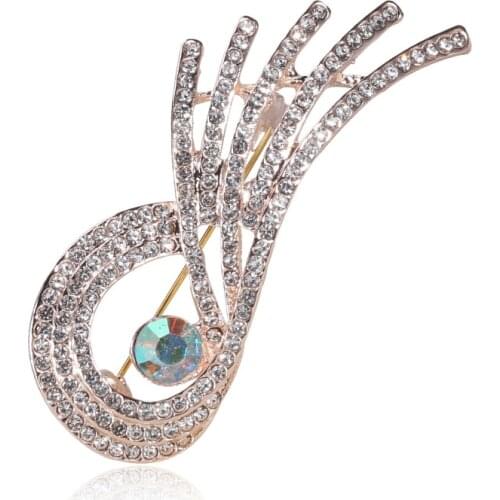 2020 1Pcs Retro Eye Shape Brooch Crystal Rhinestones Brooch For Women Wedding Dress Accessories Gift Dress Pins