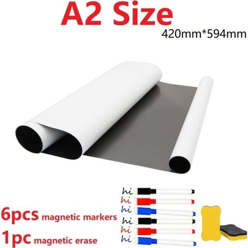 A2 Size Magnetic Whiteboard Marker Home Office Kitchen Magnet Dry Erase Board White Boards Flexible Magnet Board Fridge Note Pad