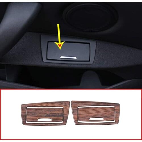 ABS Plastic Door Ash-tray Sequins Trim Cover Decoration Sticker For BMW X1 F48 2016-2019
