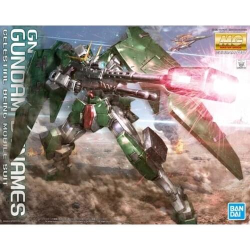 BANDAI GUNDAM MG 1/100 GN-002 Dynames Gundam model kids assembled Robot Anime action figure toys