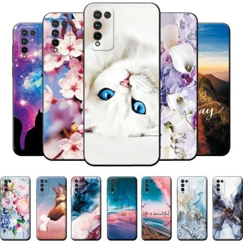 Huawei HONOR 10X Lite Case honor 10X lite Cover on DNN-LX9 Soft Silicon Black Matte Cases HONOR X10 10X 10X lite TPU Phone Cover