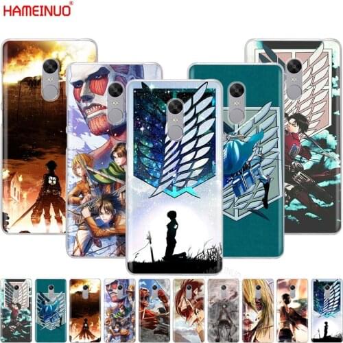 HAMEINUO Anime Japanese attack on Titan Cover phone Case for Xiaomi redmi 5 4 1 1s 2 3 3s pro PLUS redmi note 4 4X 4A 5A
