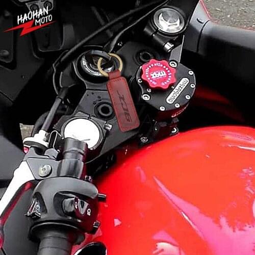 For Yamaha XJ6 XJ6-N Models Motorcycle Keychain Cowhide Crazy Horse Skin Key Ring