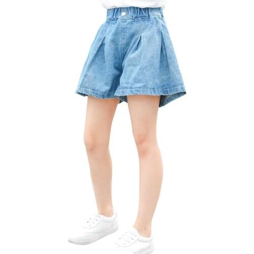 Jeans For Girls Ruched Girl Child Jeans Summer Kids Jeans Casual Style Childrens Jeans Clothes 6 8 10 12 14