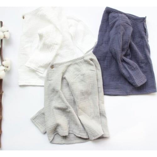 Girls Tshirts Kids cotton Clothes children t-shirts for baby boys t shirts solid long sleeve summer Tops linen